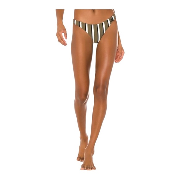 Solid & Striped Rachel Bikini Bottom in Olive, Cream & Black NWT - Picture 5 of 5